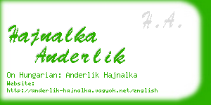 hajnalka anderlik business card